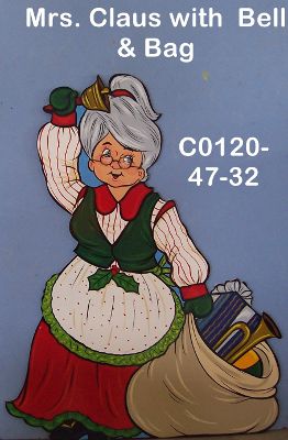 C0120Mrs. Claus with Bell & Bag
